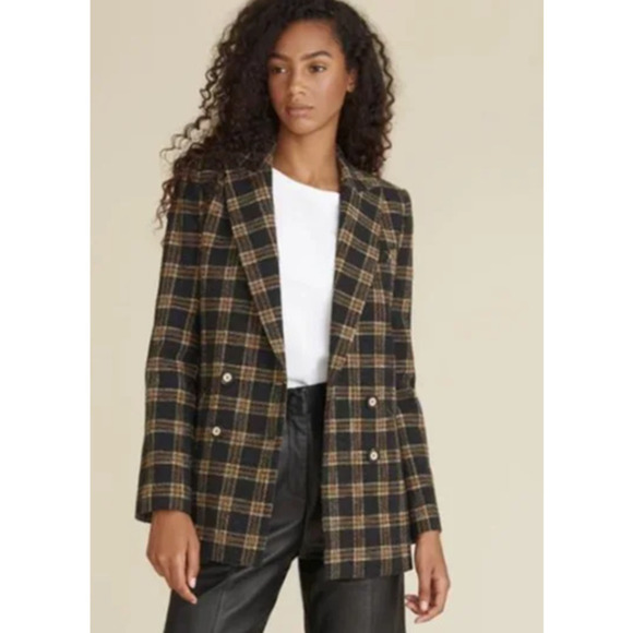 Veronica Beard Oria Dickey Blazer Plaid 0 - Picture 1 of 14